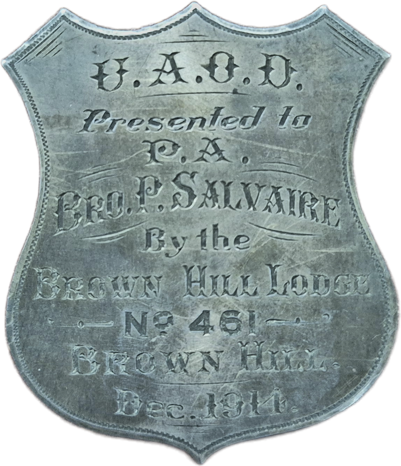 badge, UAOD presentation to S. Salvaire