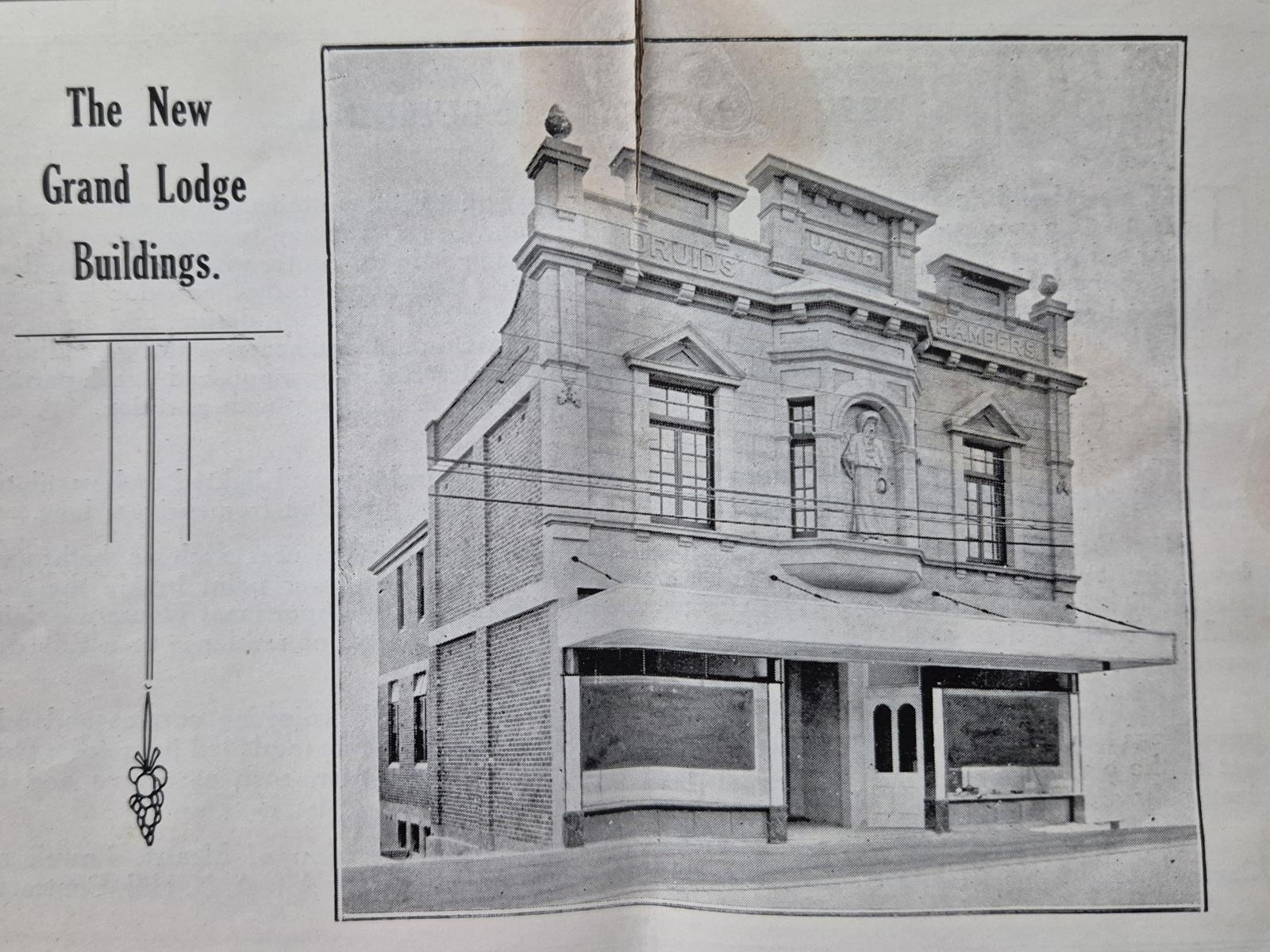 Photograph of new UAOD Grand Lodge building, Perth WA