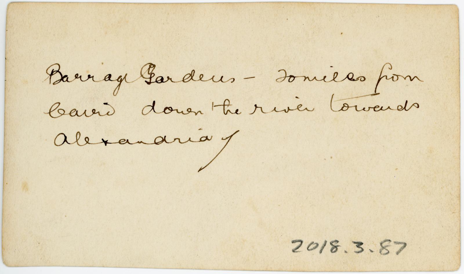 Rear view showing inscription.