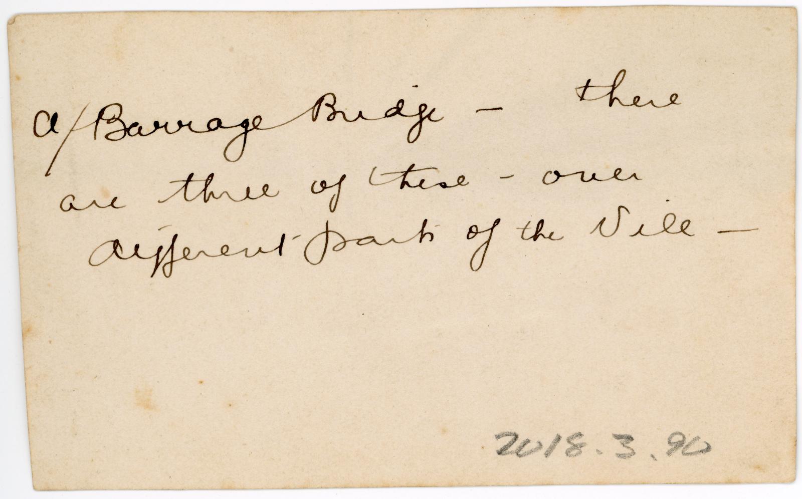 Rear view showing inscription.