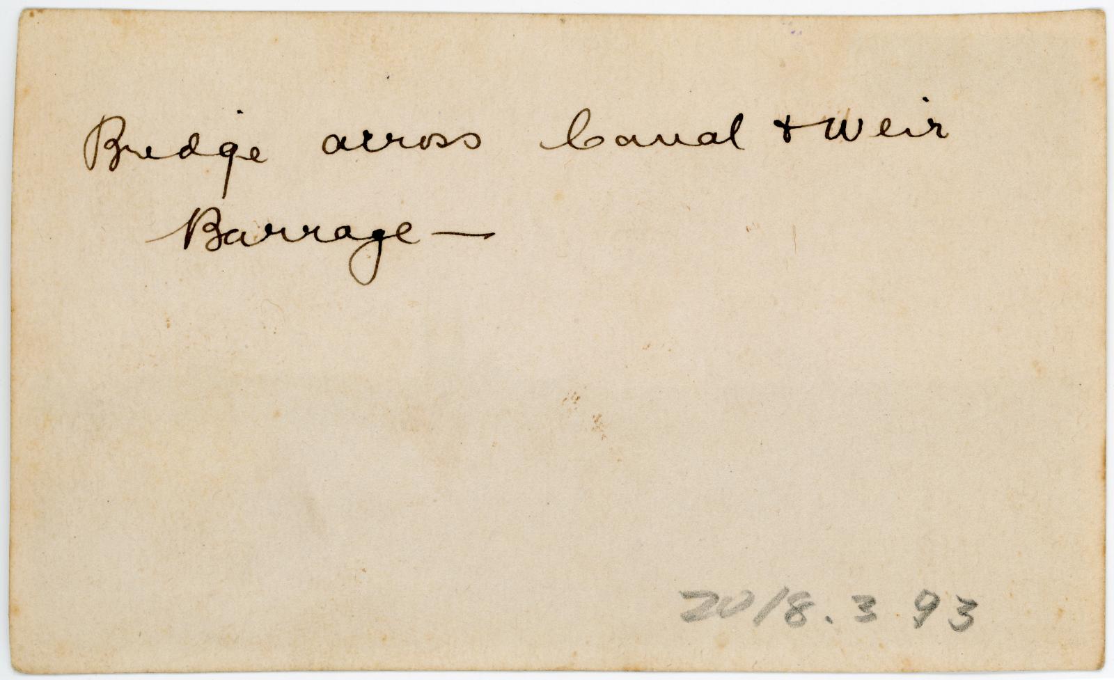 Rear view showing inscription.