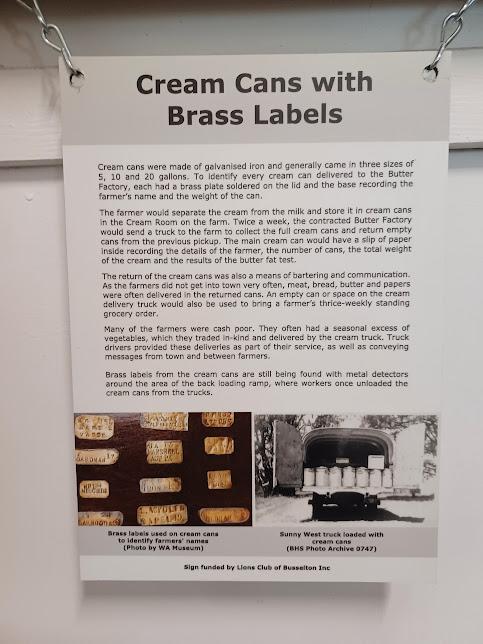 Signage - cream can labels