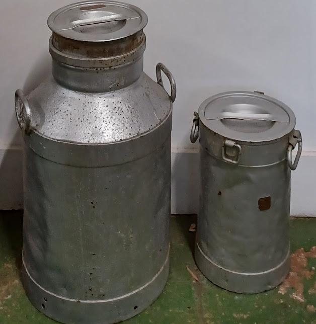 Cans with labels attached