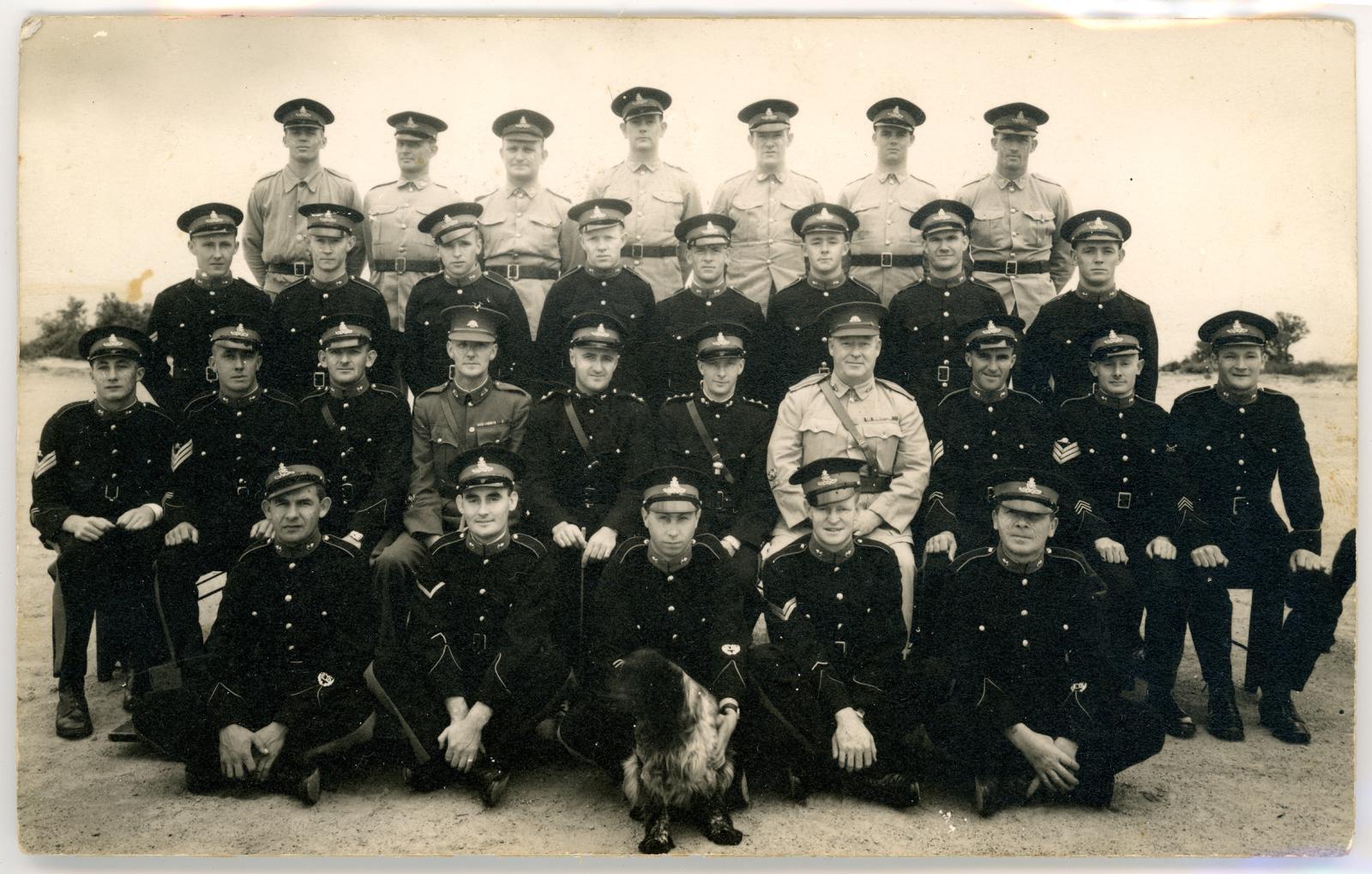Black and White Photograph of the 124th Heavy Battery RAA - front