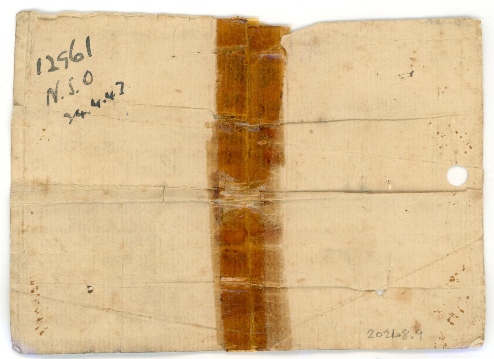 Medical Certificate of Unfitness for Charles Frederick JACKMAN, W17457 - back