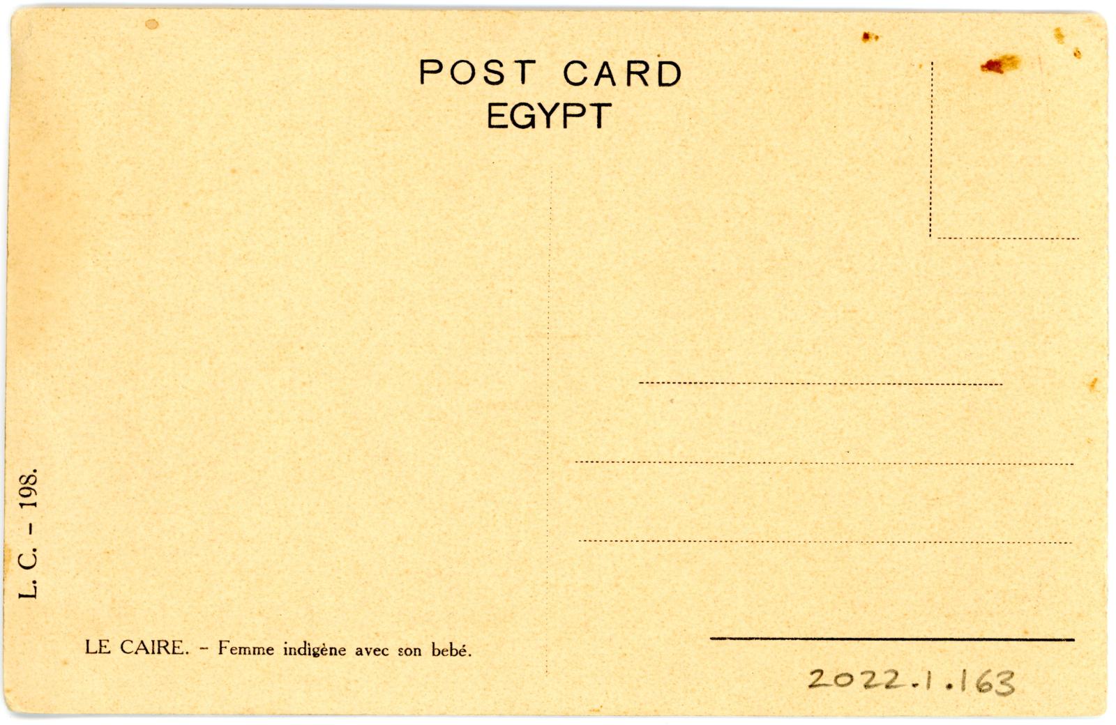 Rear View of Postcard