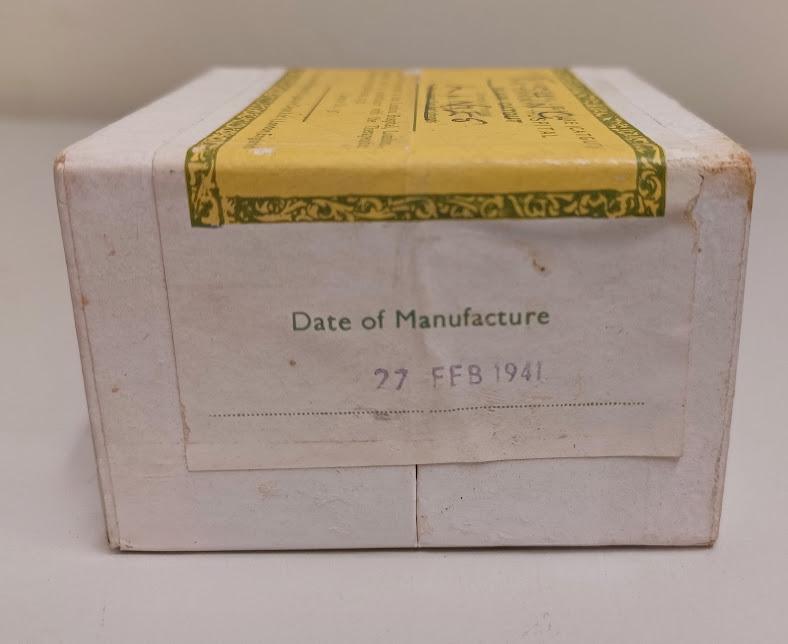 Side of box - Manufacture label