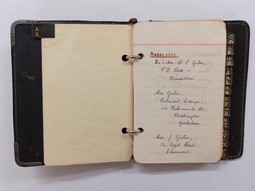 Address Book owned by W P Yates