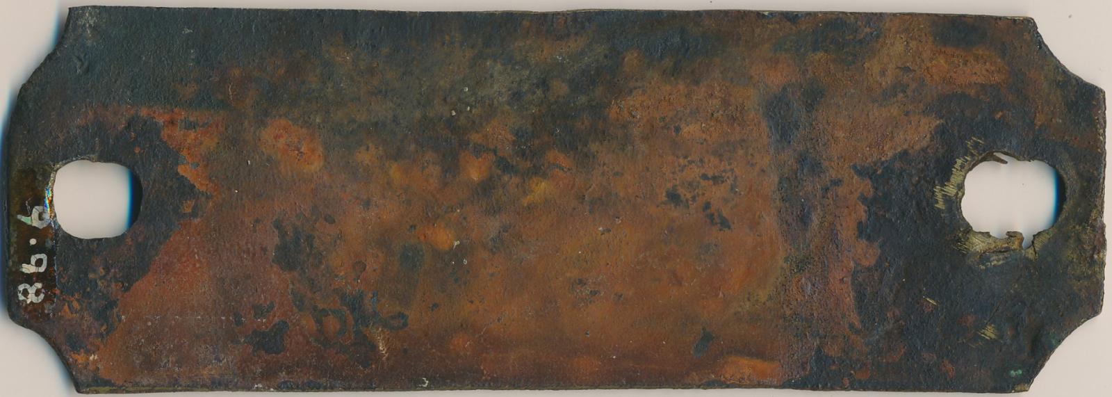 Back of Patent Plate from Stump Jump Plough