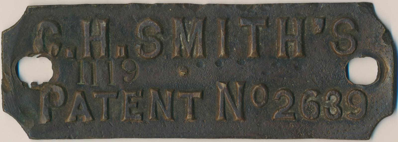 Front of Patent Plate from Stump Jump Plough