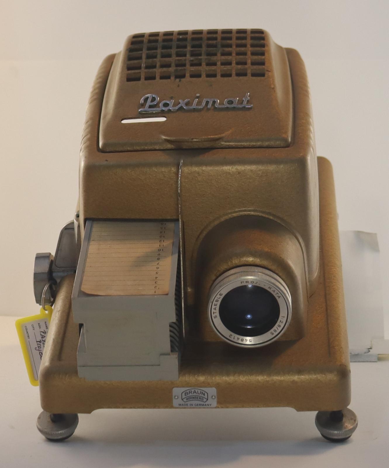 Top front view of Slide Projector