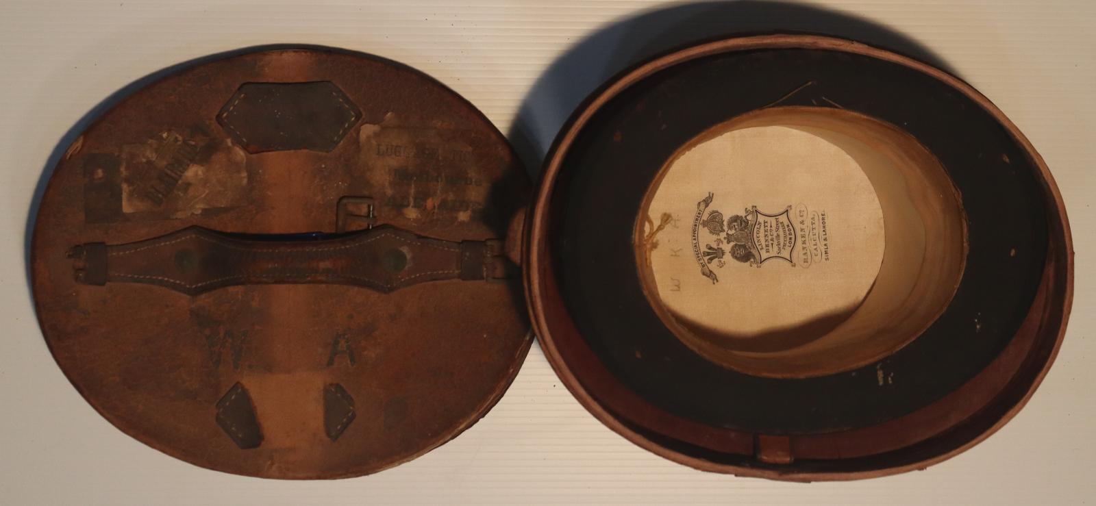 William Keith Adam's Top Hat Box and Hat in Box