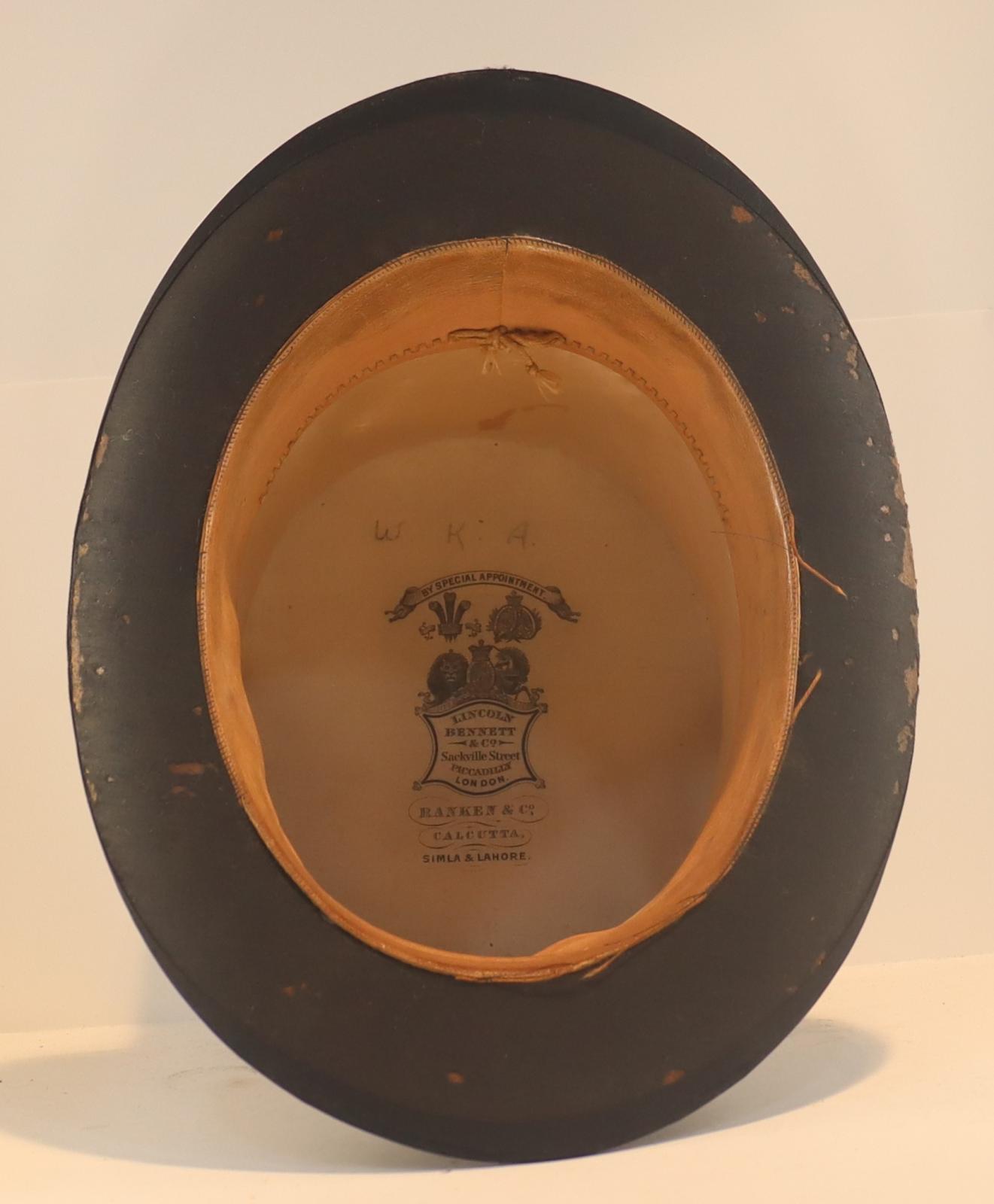 Liner and Brim of William Keith Adam's Top Hat
