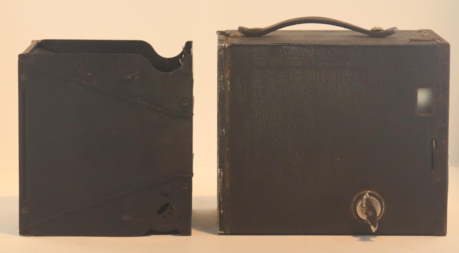 Side view of both halves of Brownie Camera