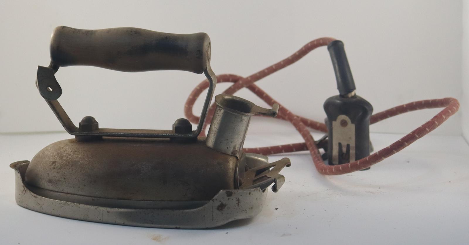 Electric Iron, Base and Cord 