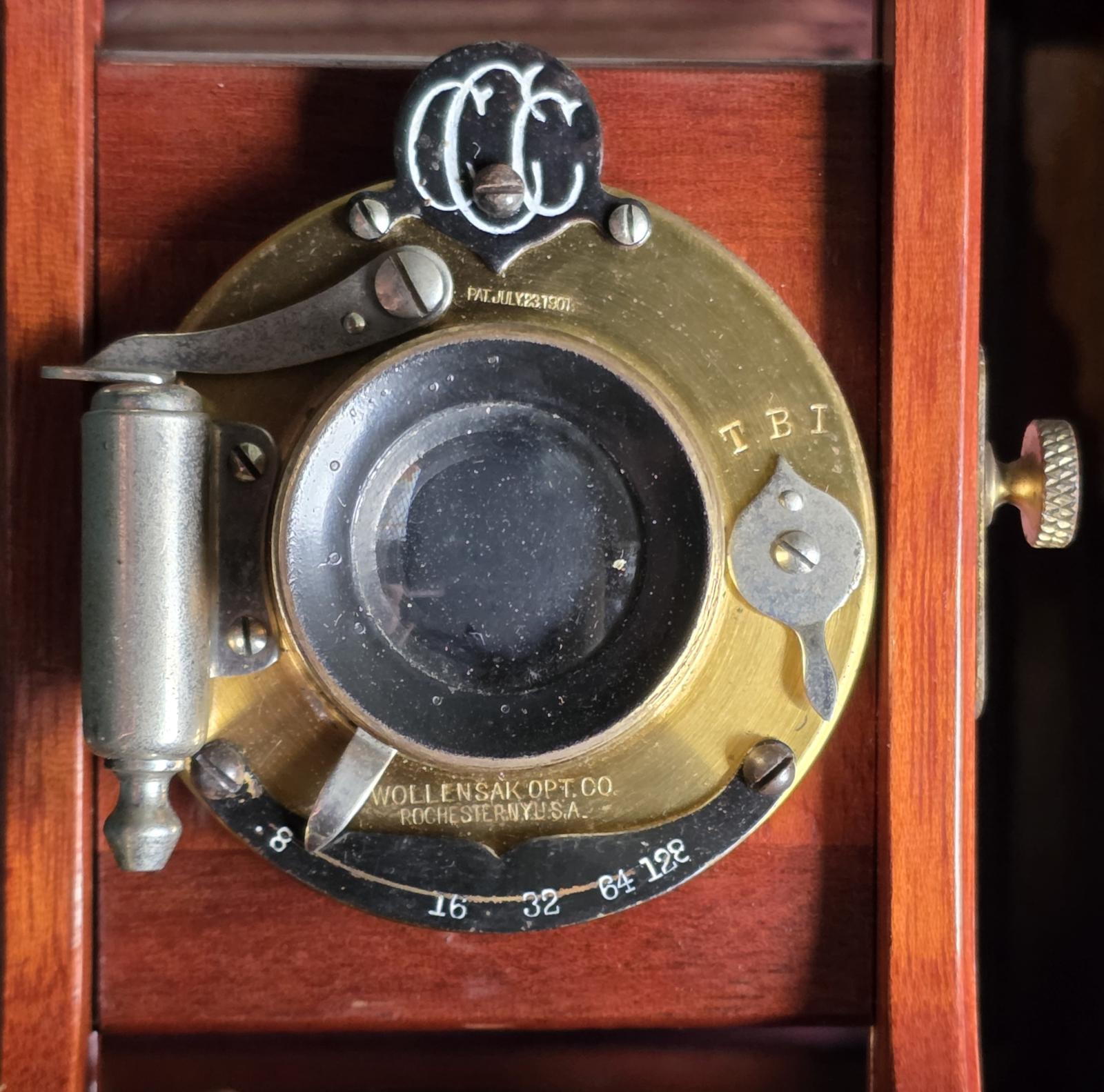 Detail of lens of Century Company Camera