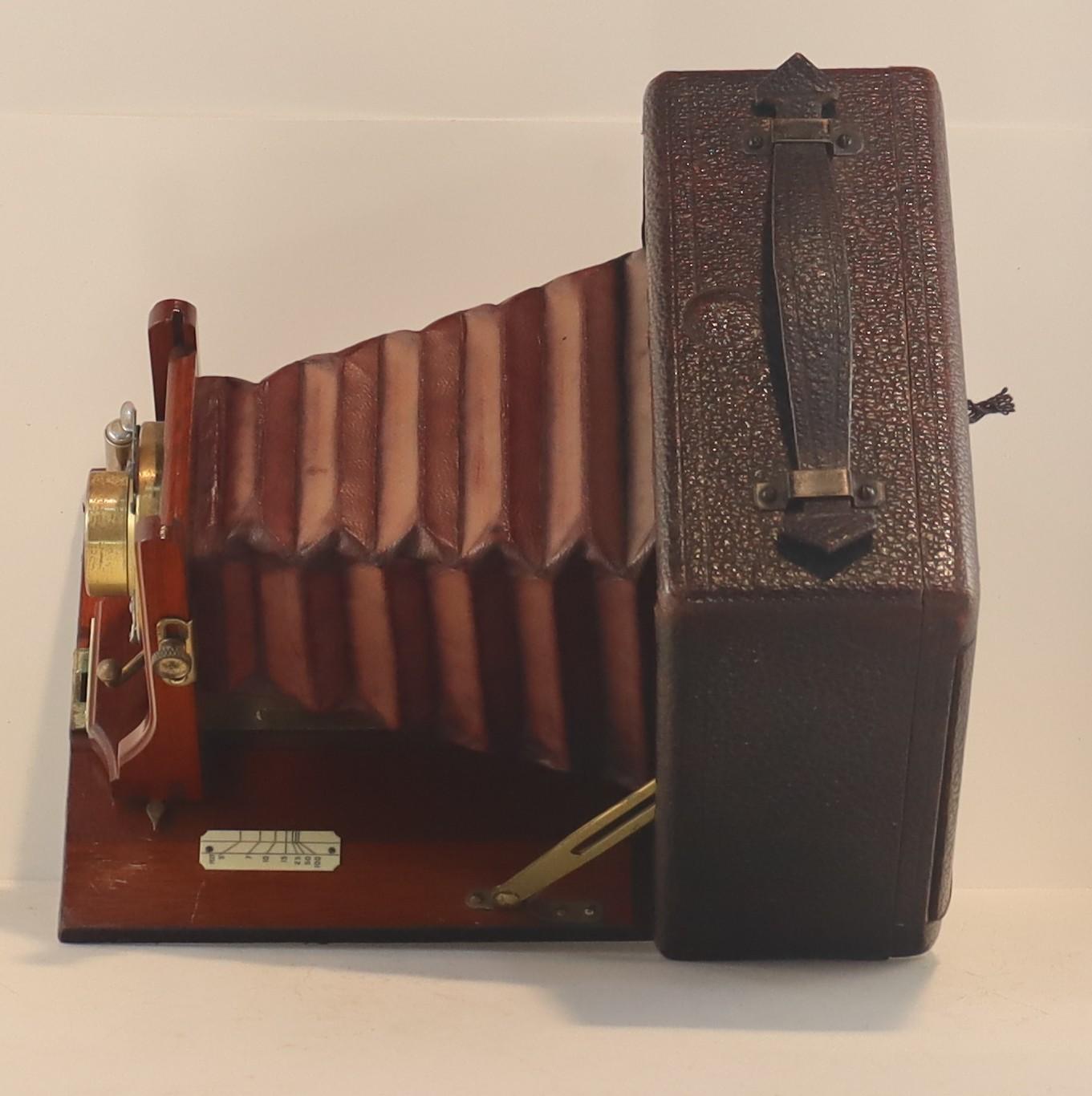 Top left side view of full extension of Century Company Camera