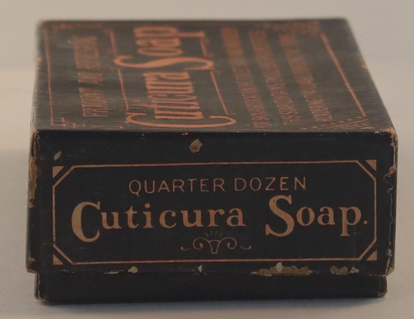 Side view of Cuticura Soap Box