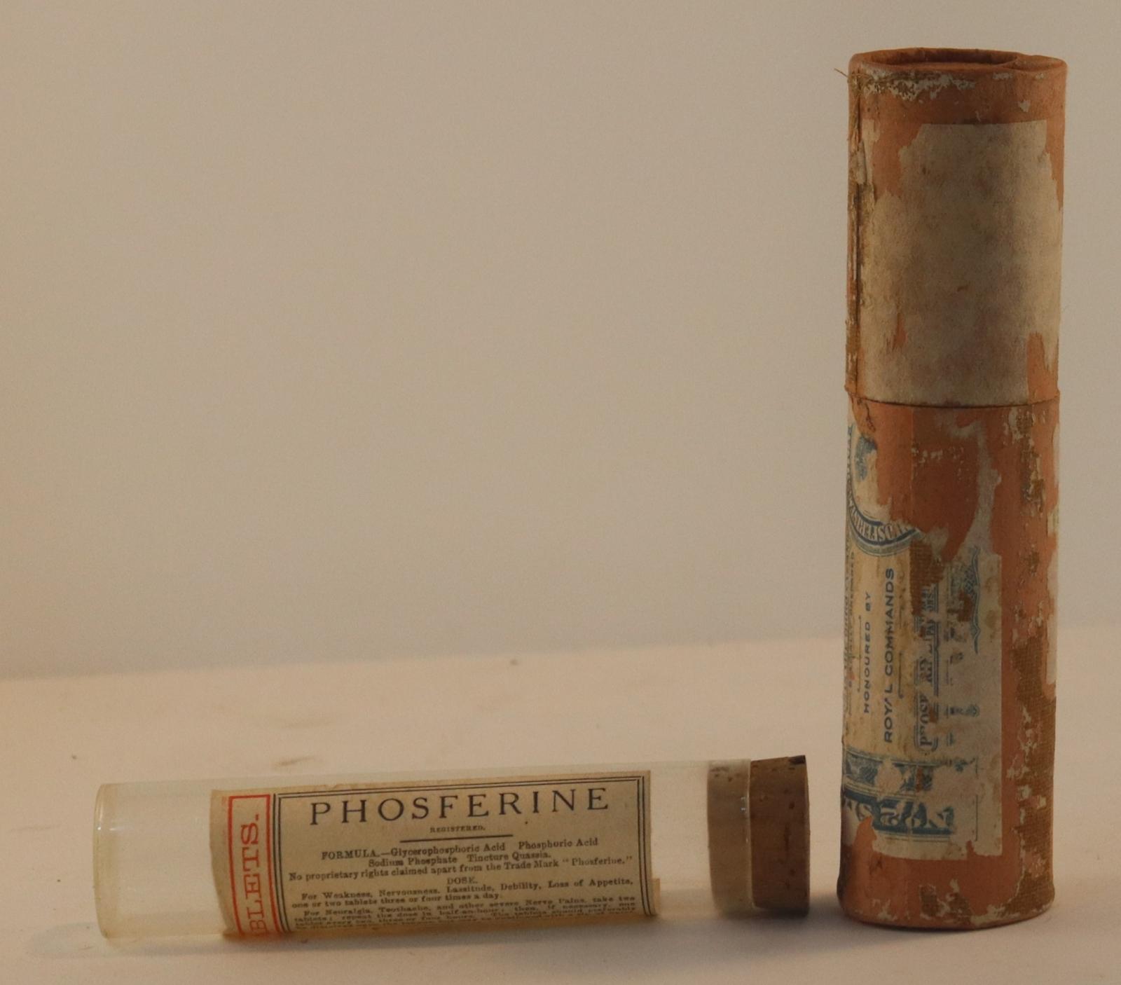 Phosferine Bottle and Container