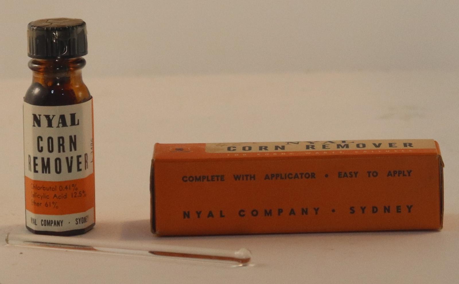 Front view of Nyal Corn Remover Bottle and Box