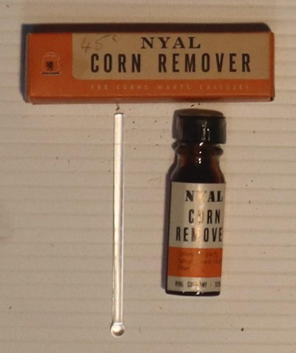 Top view of Nyal Corn Remover Bottle and Box