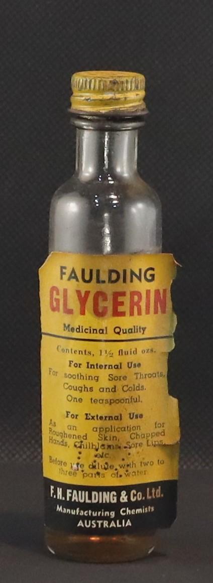 Faulding Glycerin Bottle