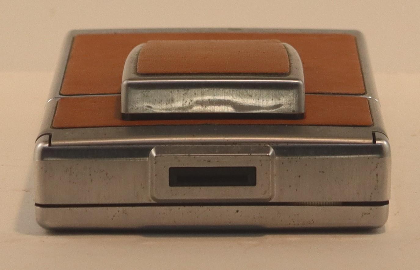 Front view of closed Polaroid SX-70 Land Camera