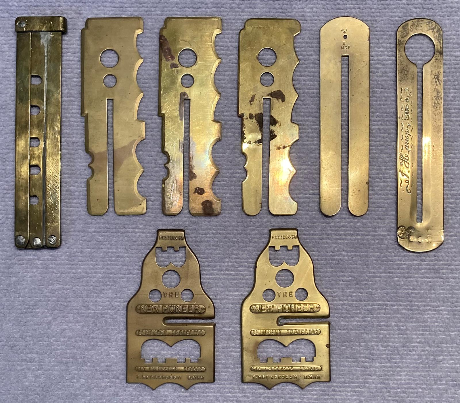 Grouping of brass button sticks