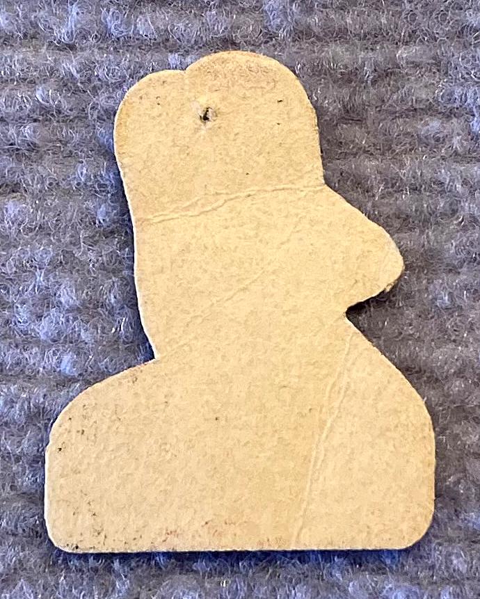 Reverse of Toc H Active Service Hostels paper fundraising pin - Australian soldier