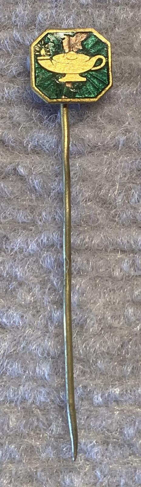 Scripture Union gold tone metal and enamel membership stick pin - 1