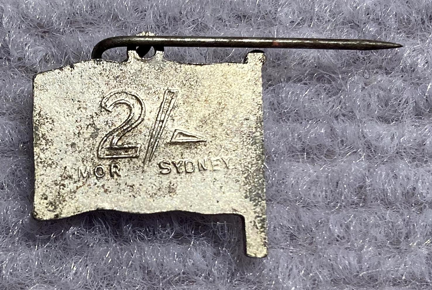 Reverse of 'China Appeal Day' metal fundraising stick pin