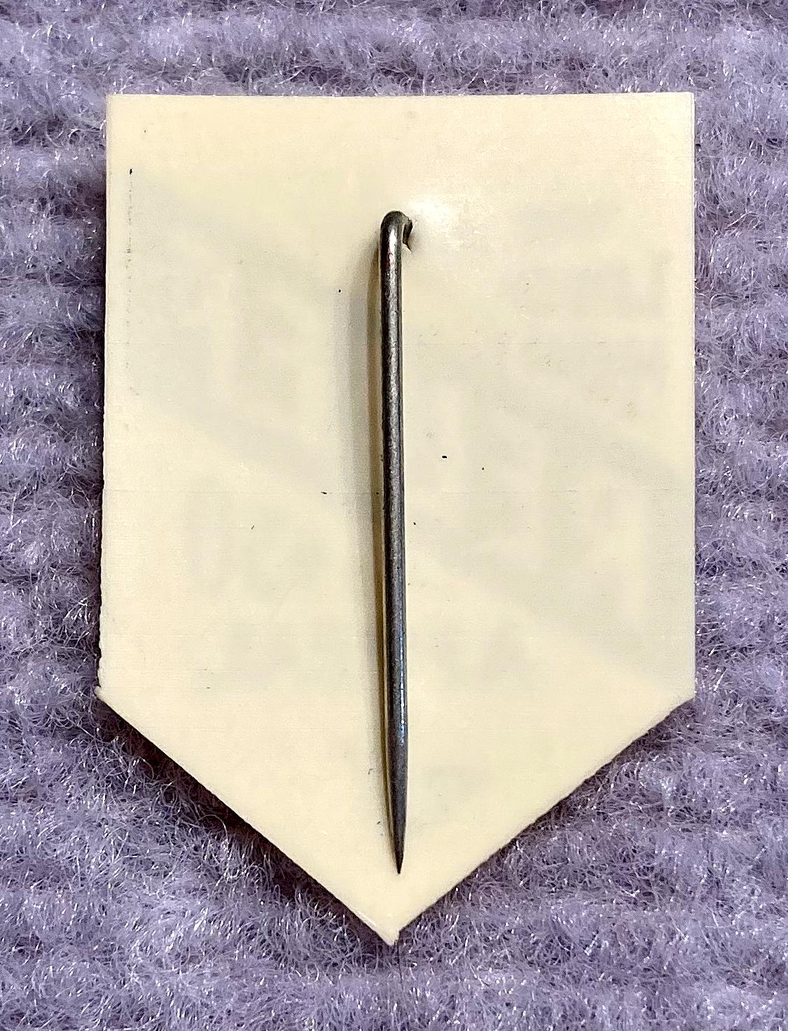 Reverse of 'The Lord Mayor's Relief Appeal - 1930' celluloid fundraising pin