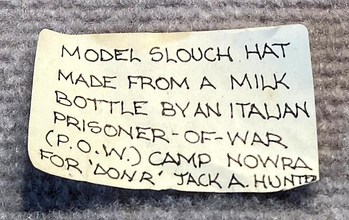 Close up of sticker regarding provenance