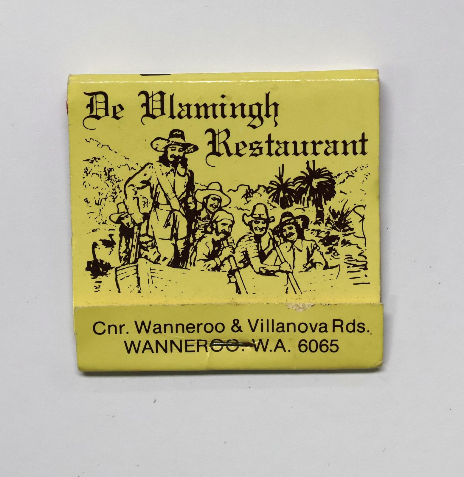 The back of the matchbook has a brown igniting panel which has been used and has marks across the panel. 