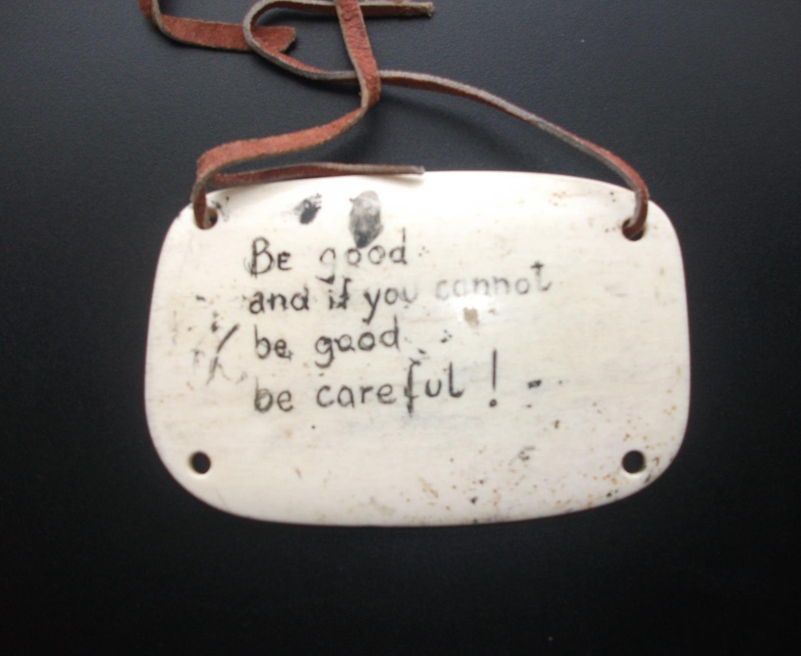 Small whale bone plaque, other side