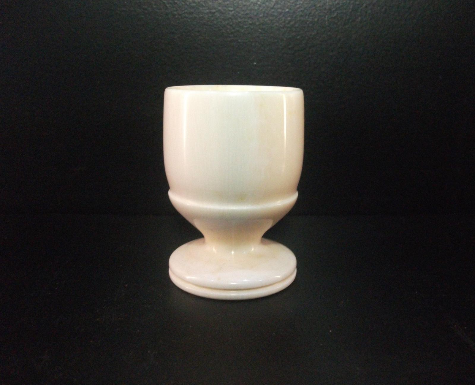 One of two ivory egg cups made by Ross Freeman who was a foreman of the Cheynes Beach Whaling Company.