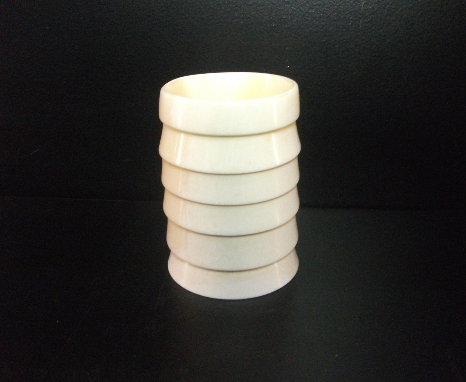 Turned ivory tumbler.