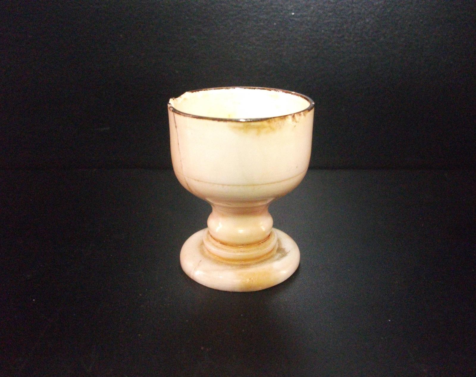 Turned ivory egg cup.