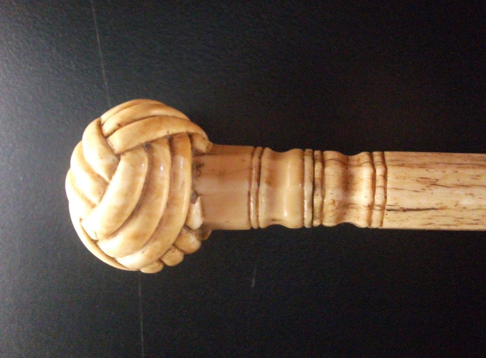 Walking stick handle detail.