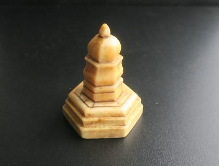 Pagoda ornament made from ivory. 