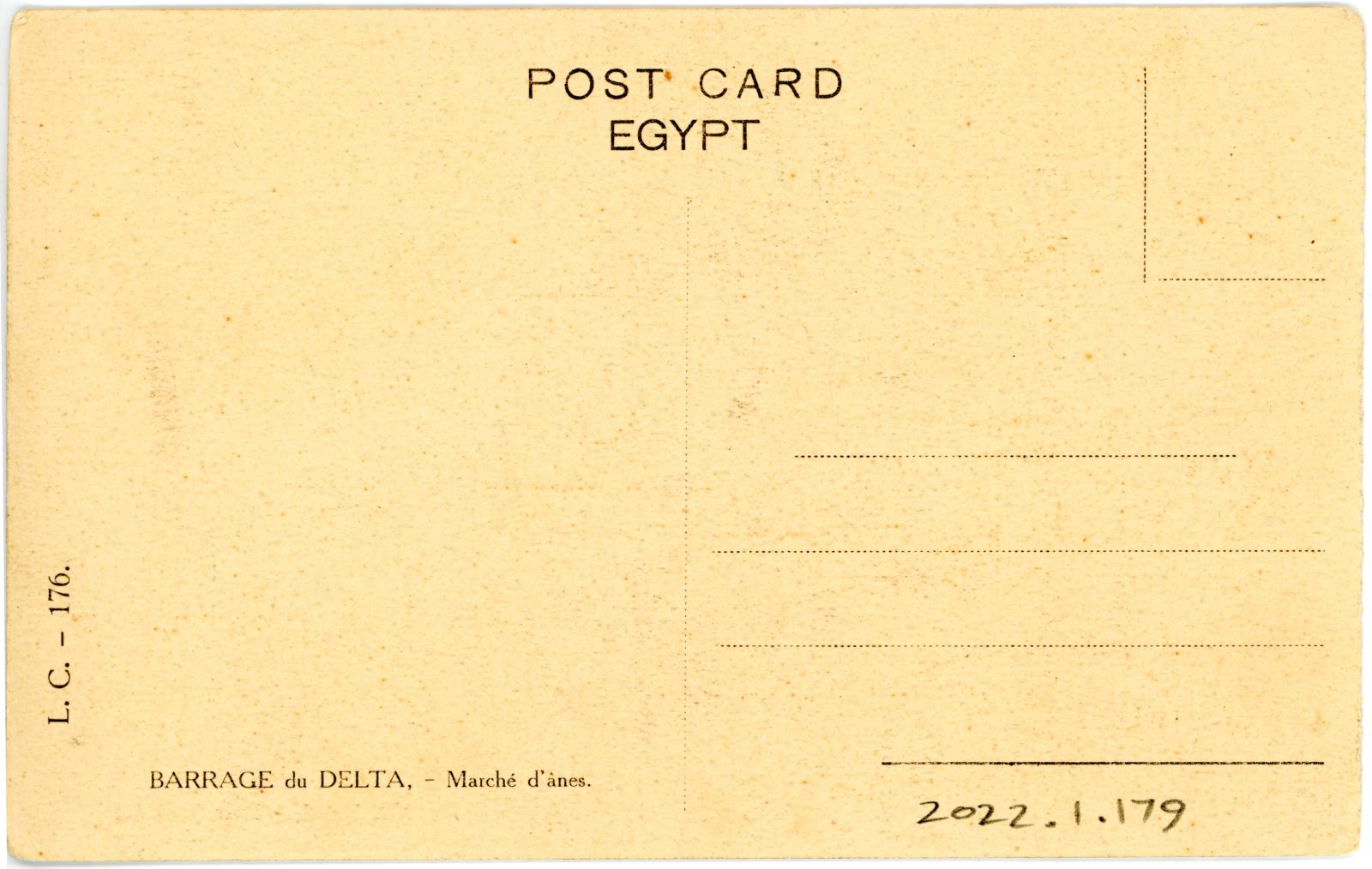 Rear View of Postcard