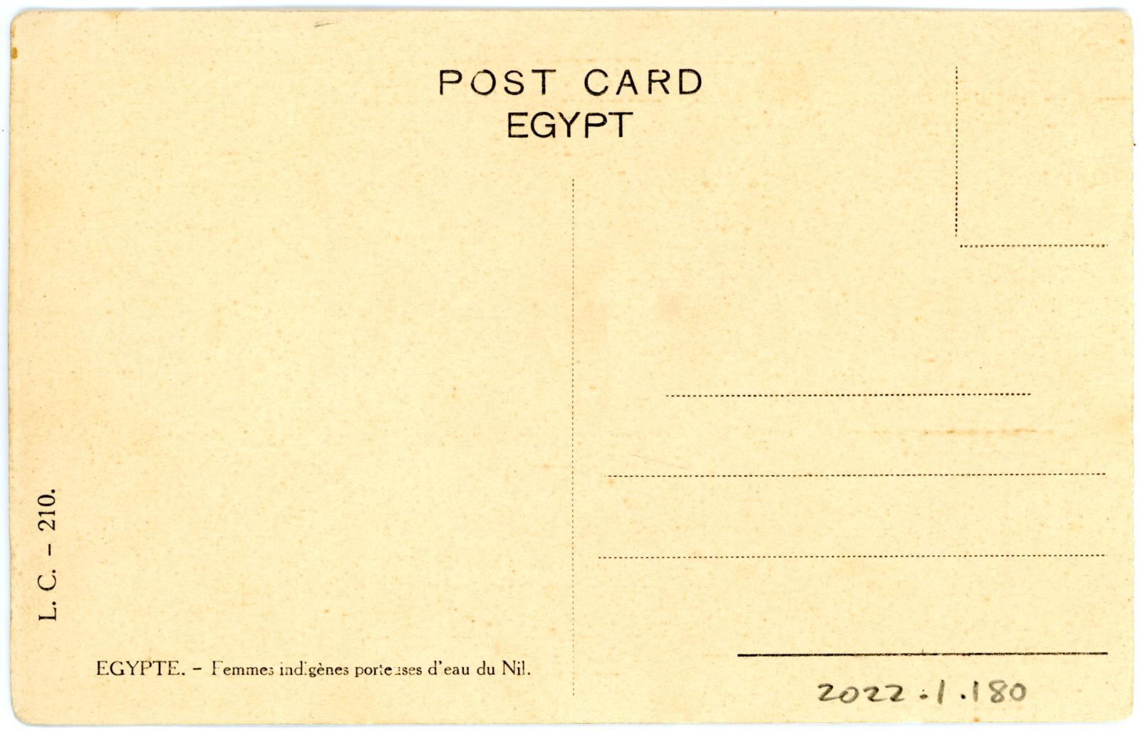 Rear View of Postcard