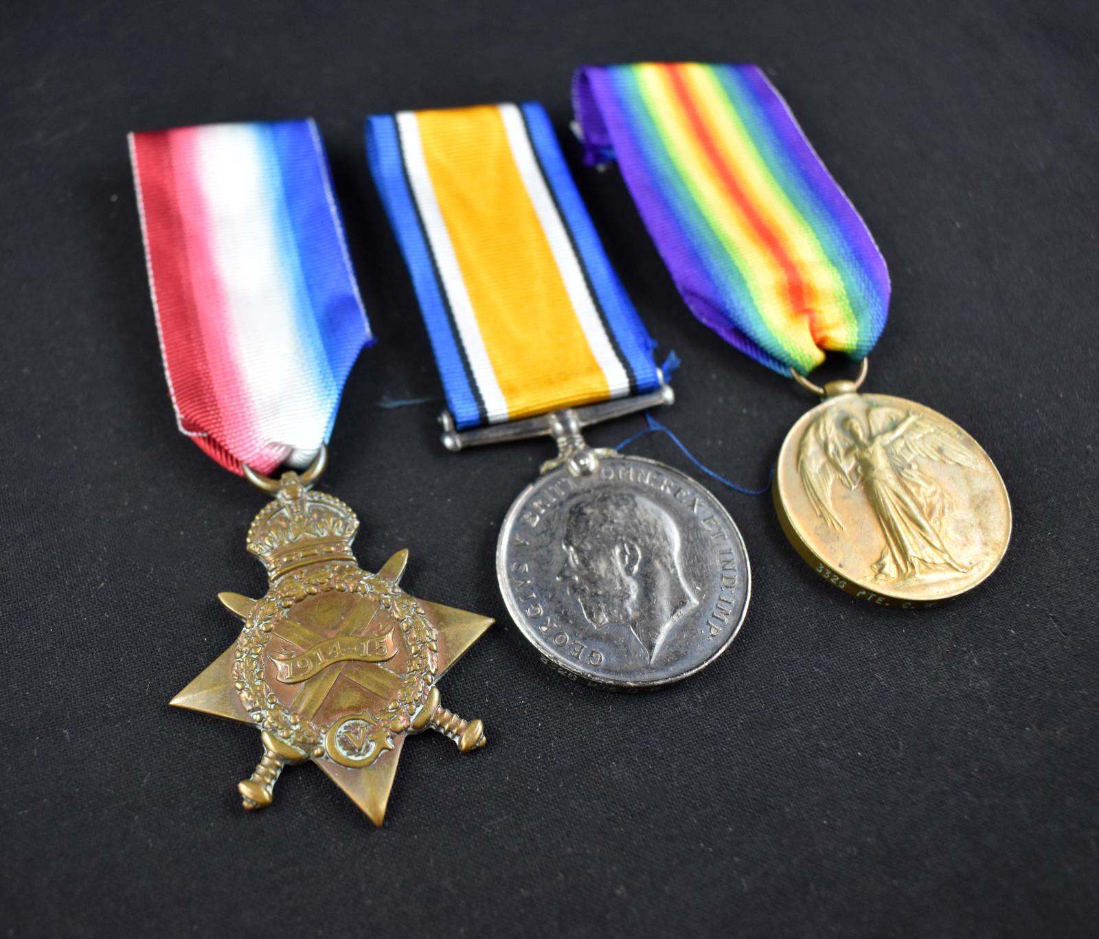 First World War Medal Group to Private Charles William FIEDLER, 3326