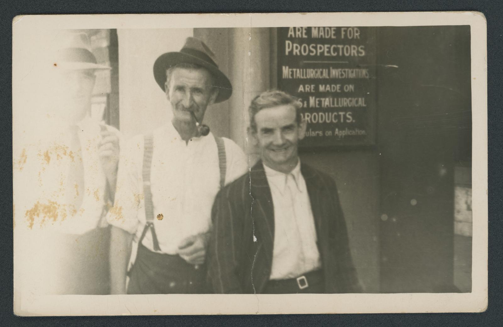 Black and White Photographic Postcard of Charles William FIEDLER with his Brother Harold(?)