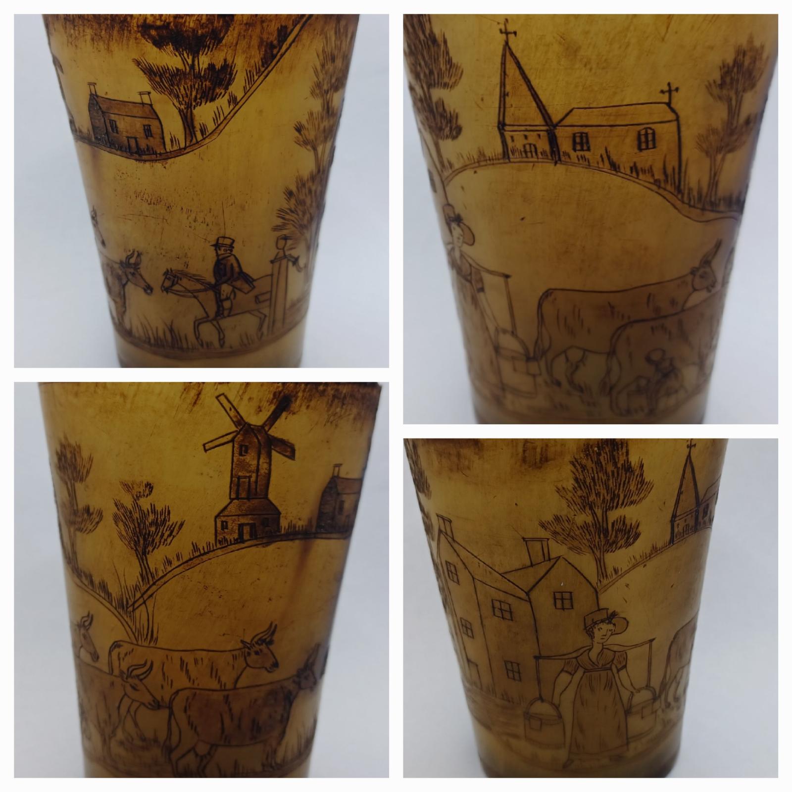 Images around cowhorn cup
