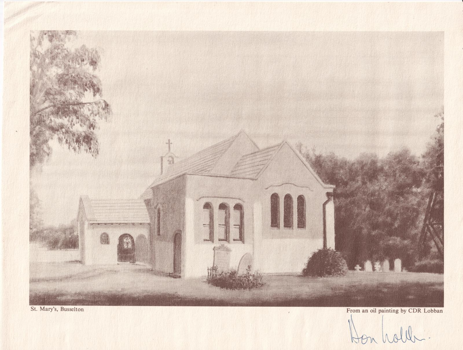 Print of St Mary's by D Lobban