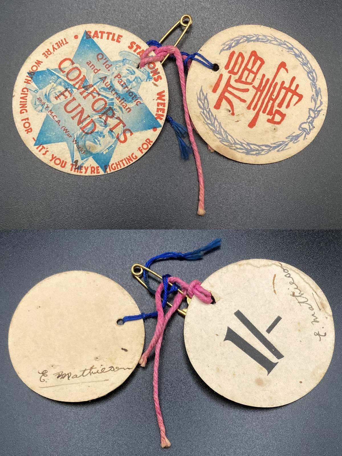 Collage of other tags purchased with Australian Red Cross tag