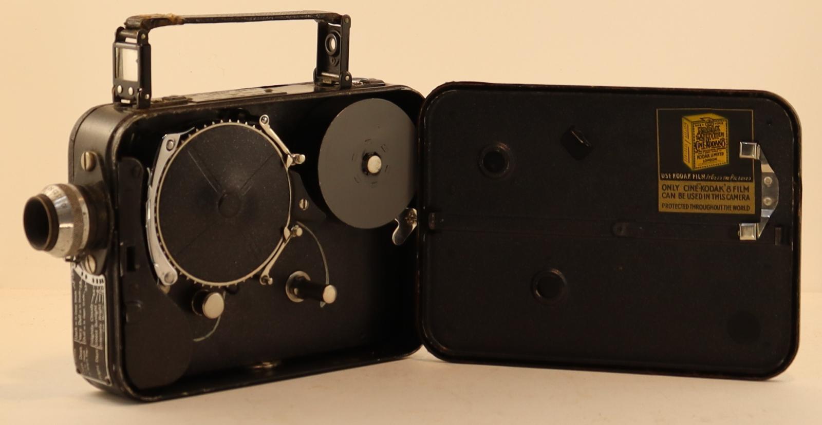 Inside view of Cine Kodak Eight Camera