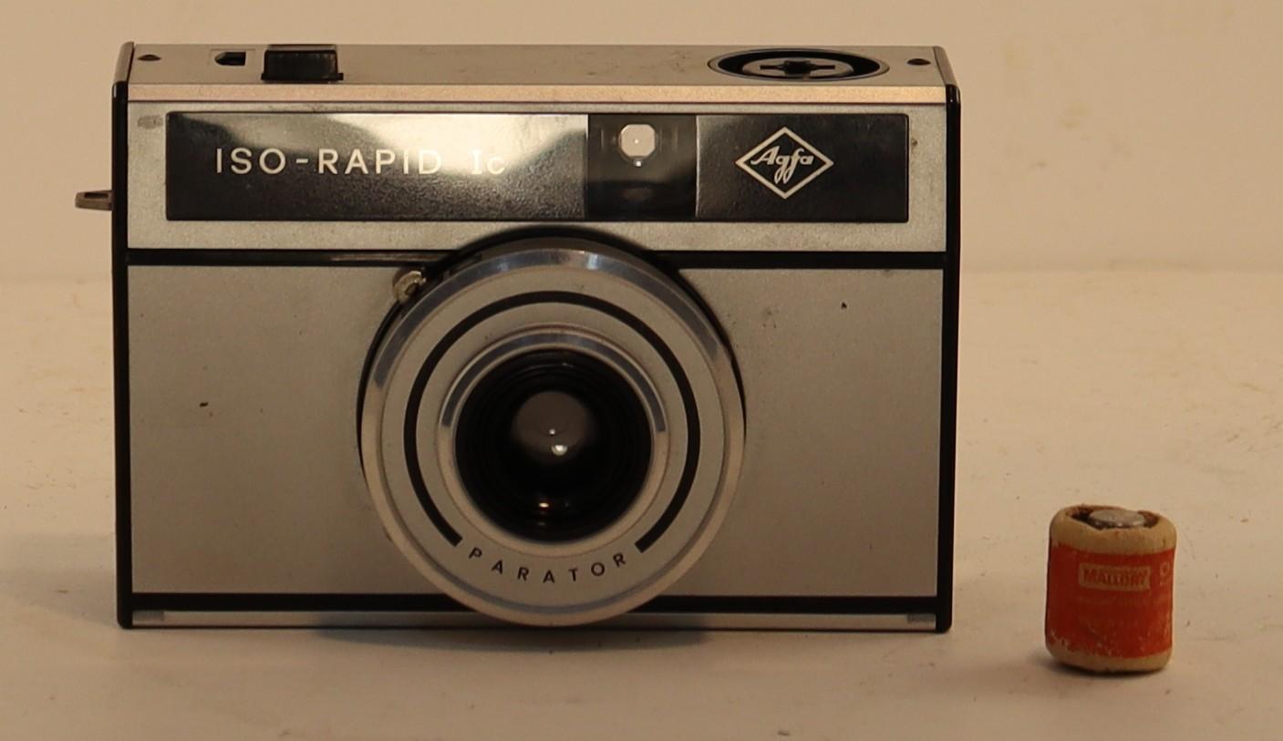 Front view of Agfa Camera and Battery