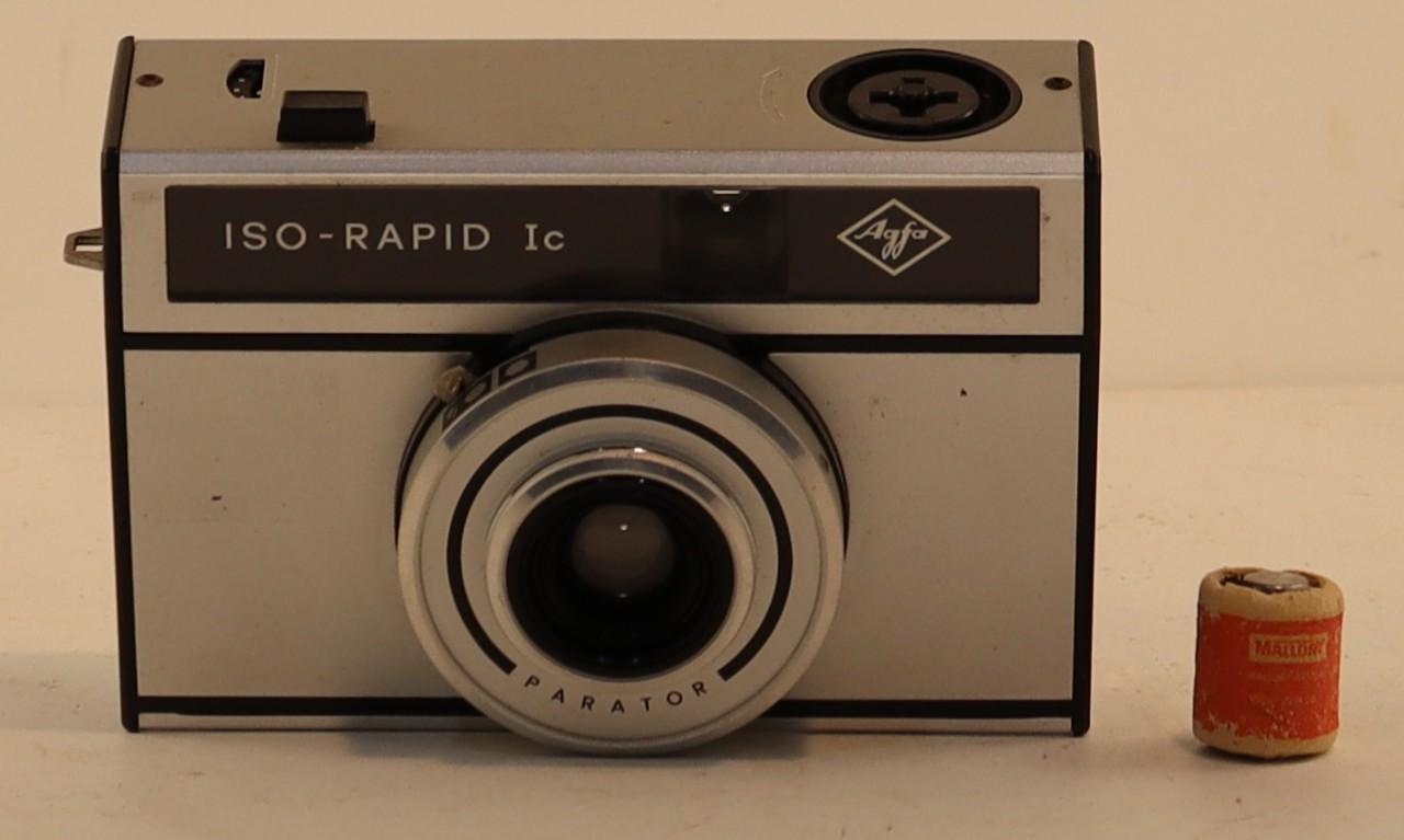 Front and top view of Agfa Camera and Battery